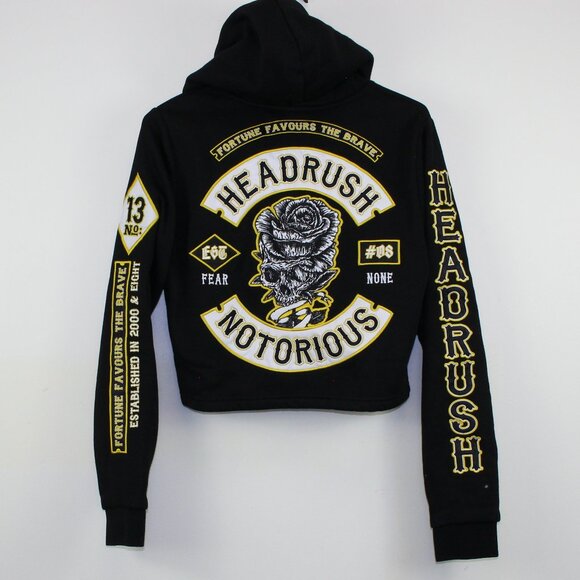 Headrush Notorious Motorcycle Crop Hoodie Sweatshirt (S) - Picture 1 of 8